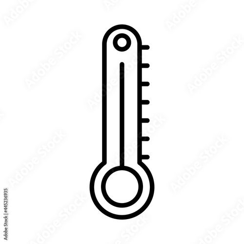 Temperature Guage Vector Line Icon Design