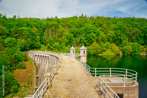 A view of the Neustadt dam in the Harz Mountains photo