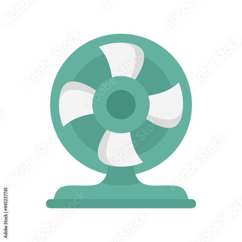 Room filter fan icon flat isolated vector