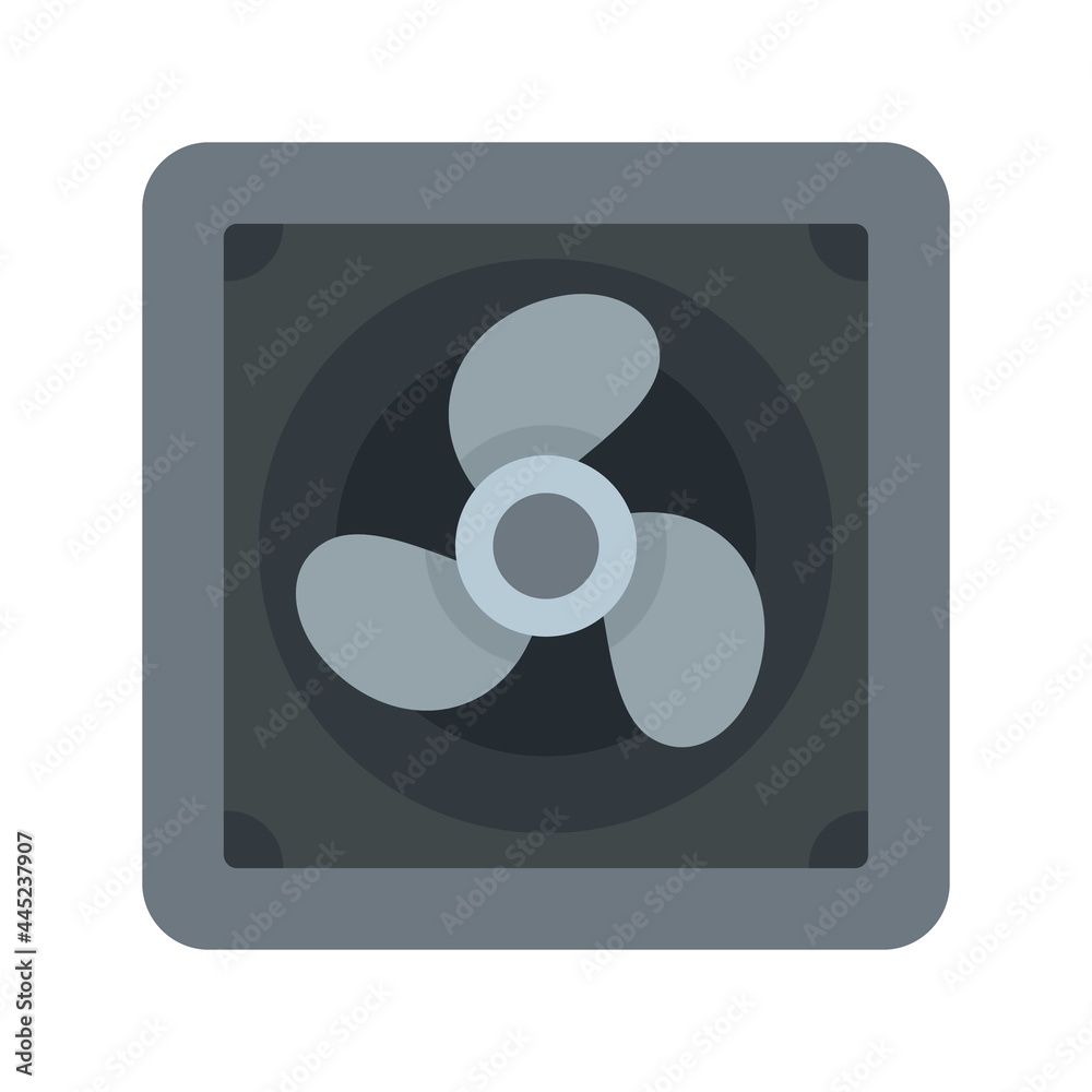 Rotor blade fan icon flat isolated vector Rotor blade fan icon flat isolated vector