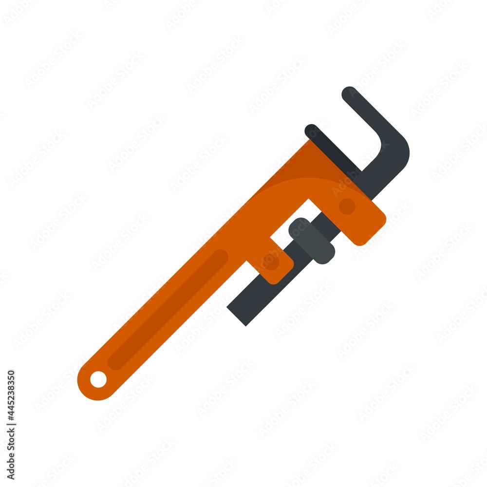 Adjustable wrench icon flat isolated vector
