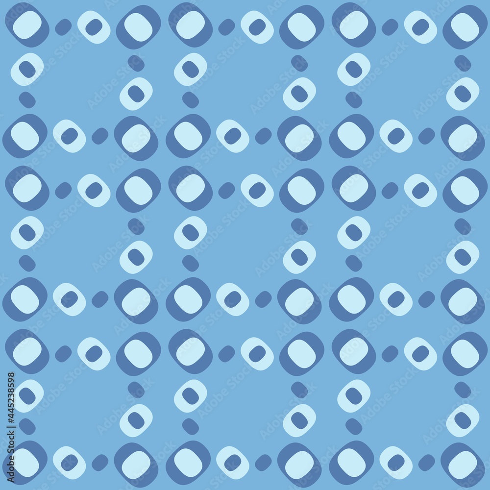 Rounded abstract seamless pattern - accent for any surfaces.