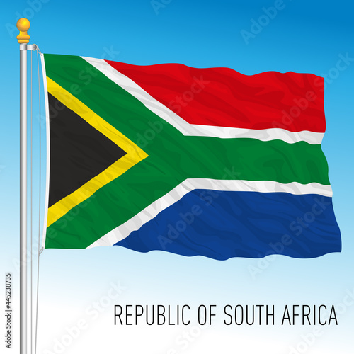 South Africa official national flag, vector illustration photo