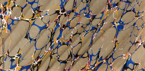Victorian Marbling Colourful Background Paper Texture red blue white gold