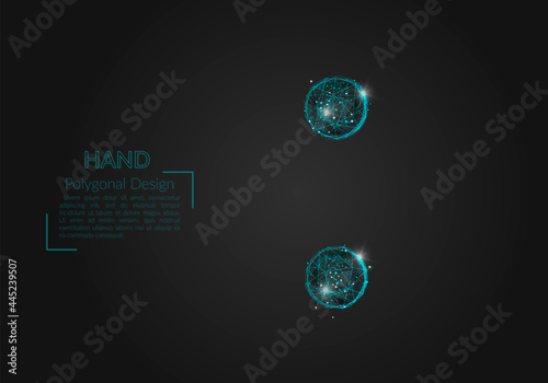 Abstract isolated blue image of a colon sign. Polygonal illustration looks like stars in the blask night sky in spase or flying glass shards. Digital design for website, web, internet.