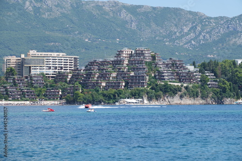 One of the hotels in Budva on the shores of the Budva Bay