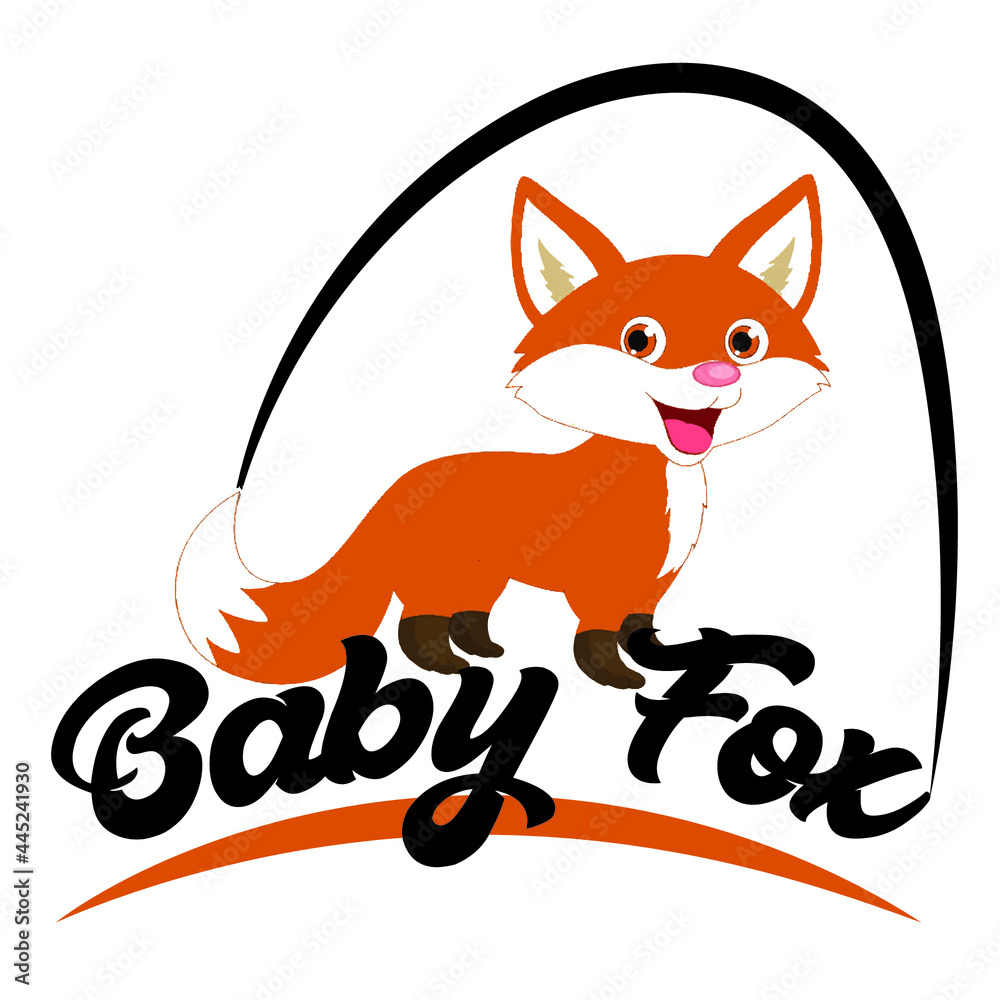 Baby Fox slogan t shirt design Template Baby Fox slogan t shirt design Template