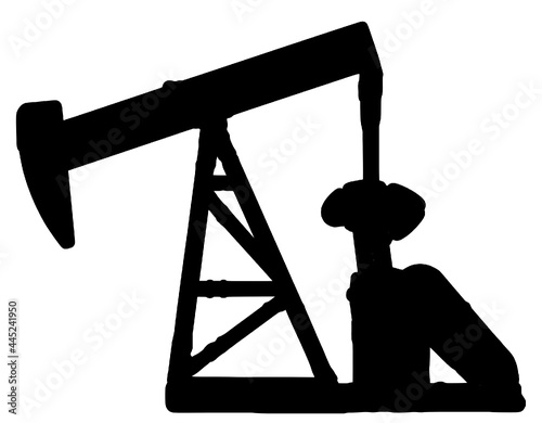 Oilfield pumpjack vector