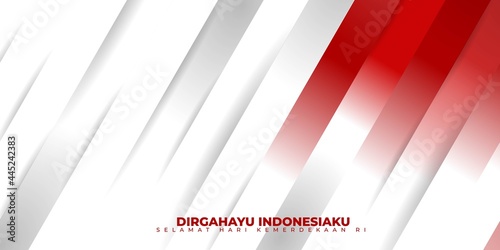 Indonesia Independence day background design photo