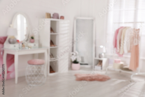 Blurred view of stylish dressing room. Interior design © New Africa