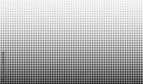 Dot perforation texture. Dots halftone seamless pattern. Fade shade gradient. Noise gradation border. Black patern isolated on white background for overlay effect. Grunge points. Design prints. Vector
