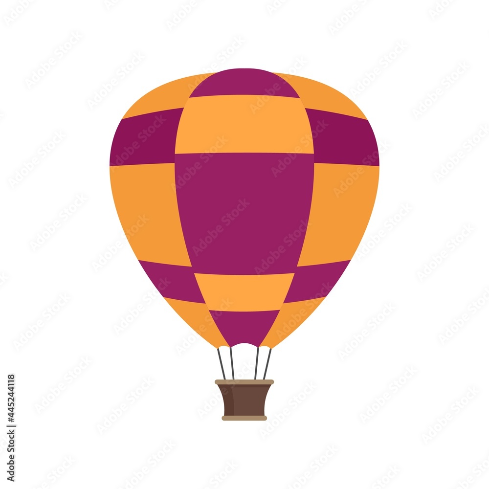Fototapeta premium Airship balloon icon flat isolated vector