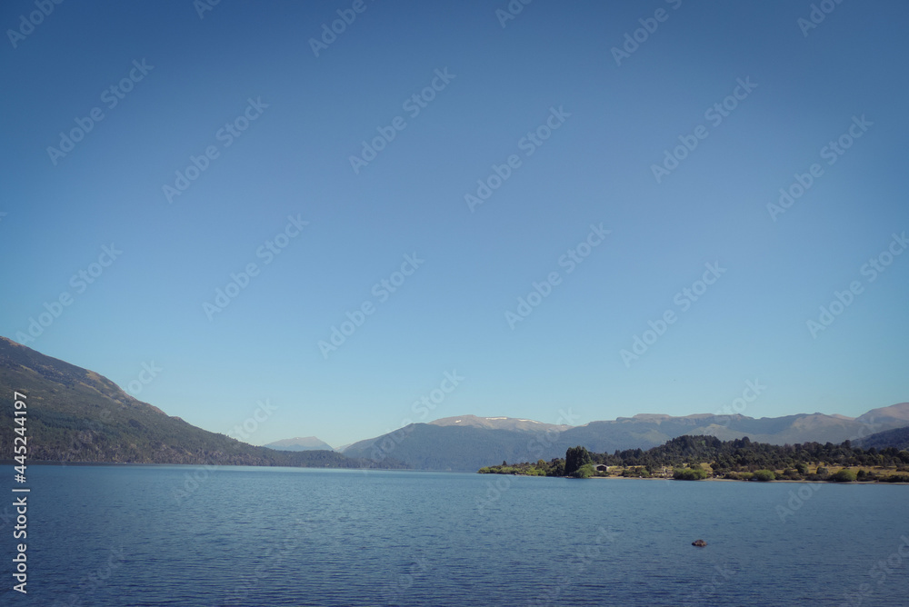 View of the sea and mountains