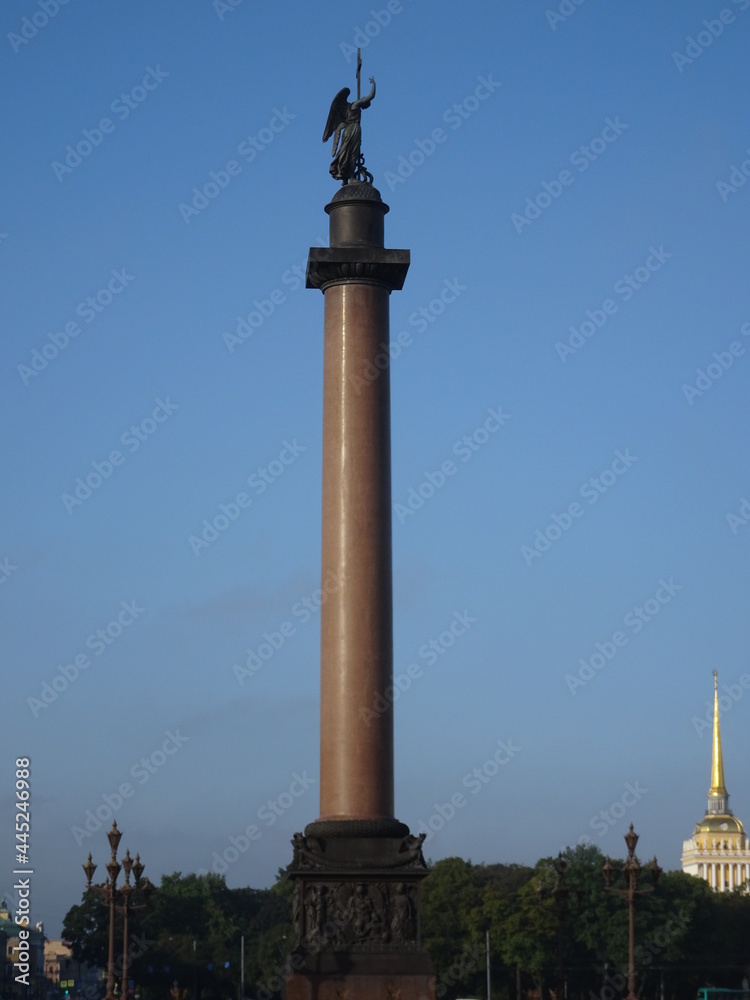 Alexander Column in Palace Square St Petersburg
