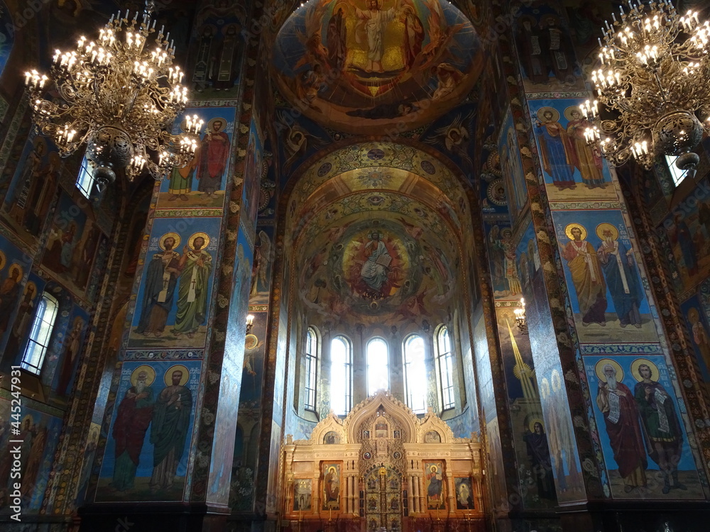 Church of the Savior on Spilled Blood St Petersburg inside
