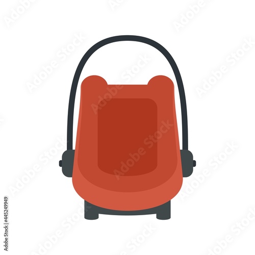 Baby car seat booster icon flat isolated vector