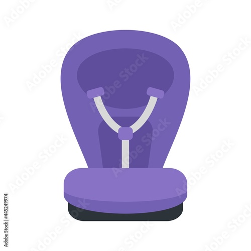 Safety baby car seat icon flat isolated vector