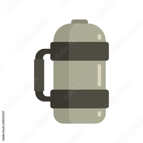 Vacuum insulated water bottle icon flat isolated vector