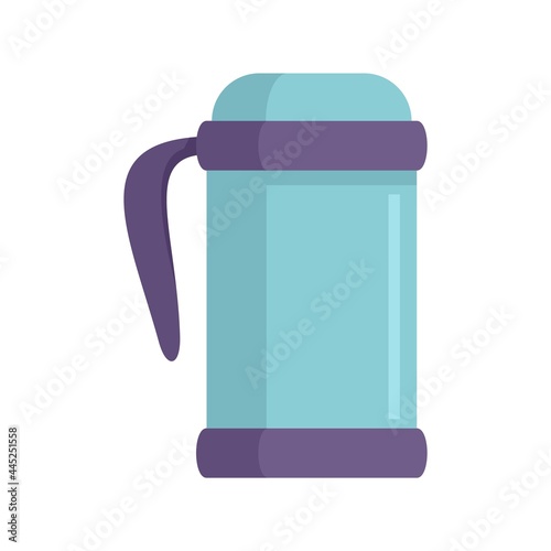 Vacuum insulated bottle icon flat isolated vector