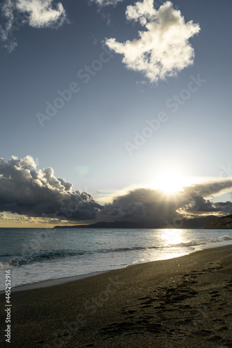 sunset on the beach