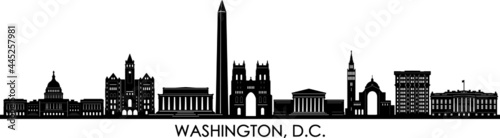 Obraz na płótnie Washington DC USA City Skyline Vector
w salonie