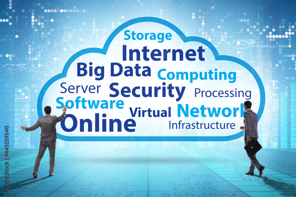 Cloud computing in technology concept Cloud computing in technology concept
