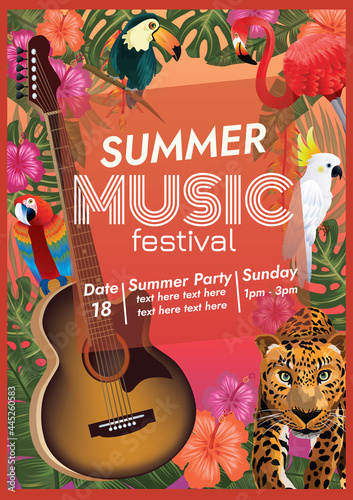 music festival poster for party