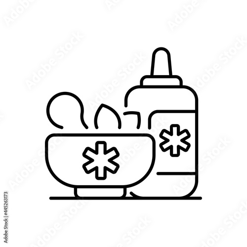 Drug Vector outline icon style illustration. EPS 10 file