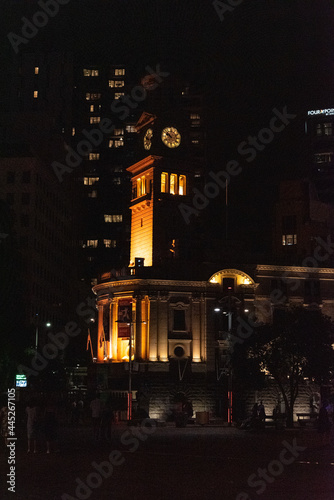 Town Hall of Auckland at night photo