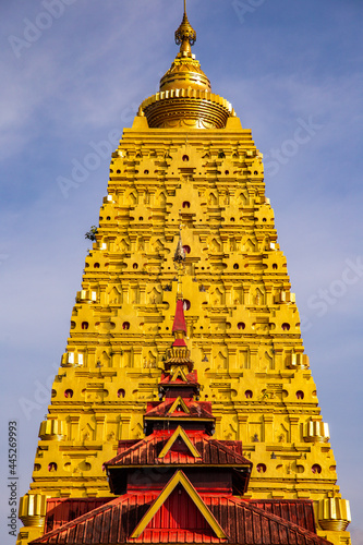 Chedi Phutthakhaya or Puttakaya Pagoda, Wat wang Wiwekaram or wat luang pho uttama in Sangkhlaburi, Kanchanaburi, Thailand photo