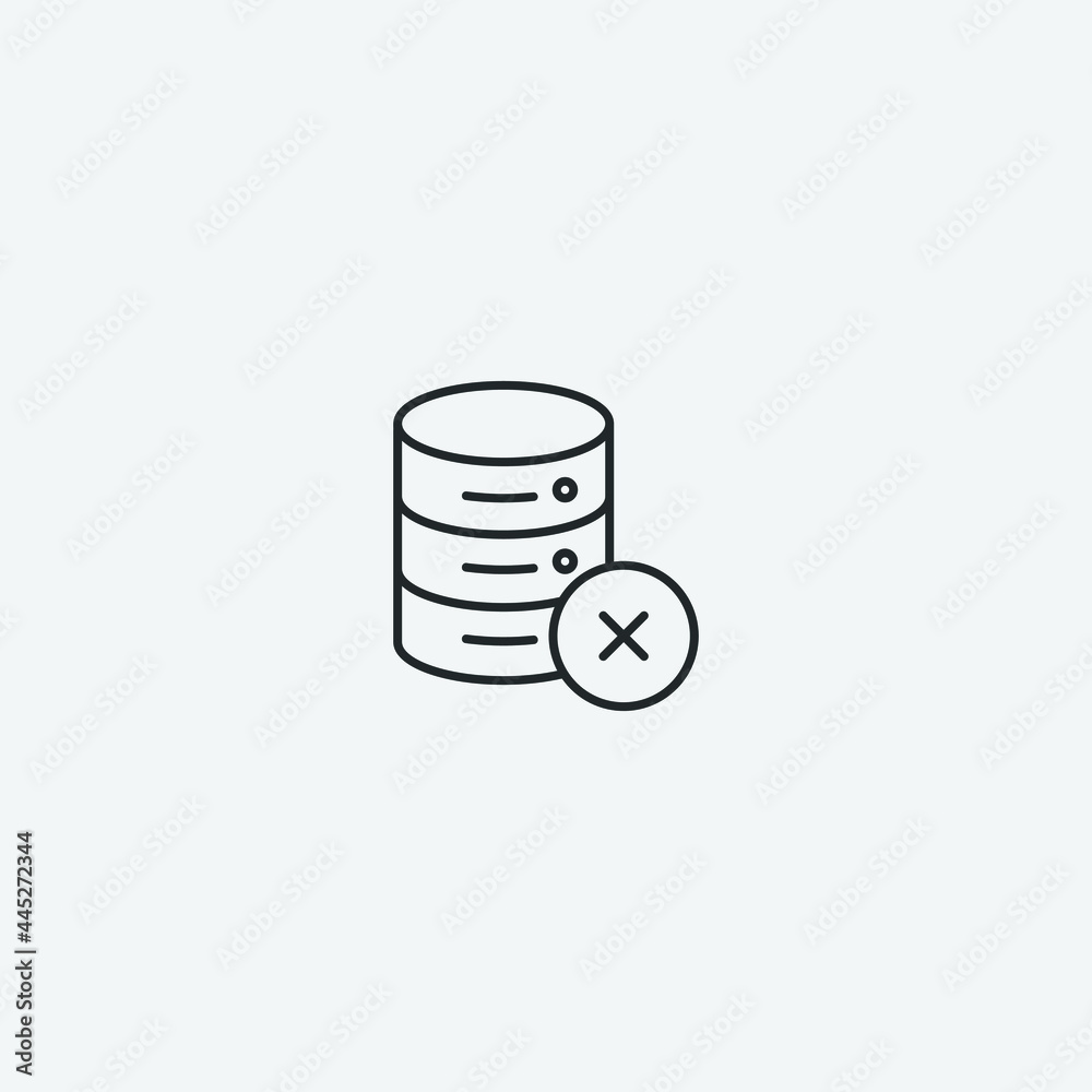 Database vector icon illustration sign Database vector icon illustration sign