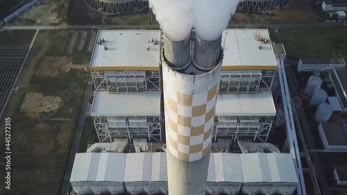 aerial view of thermal power plant ,dezhou city , shandong province, China photo