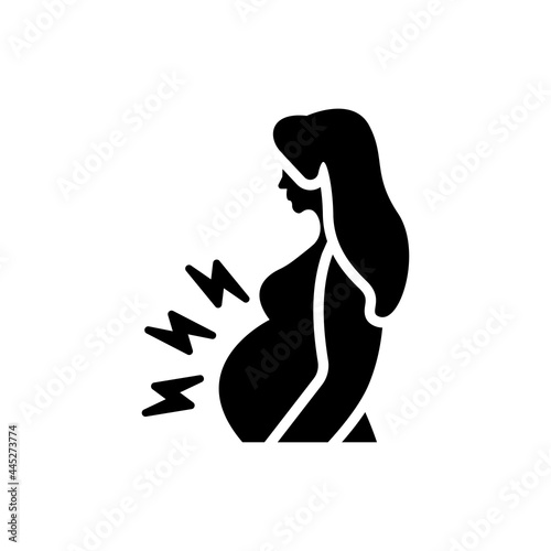 Pregnant Vector Solid icon style illustration. EPS 10 file