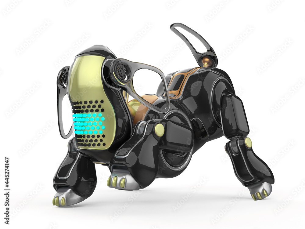 cyber dog cartoon trying to dig cyber dog cartoon trying to dig