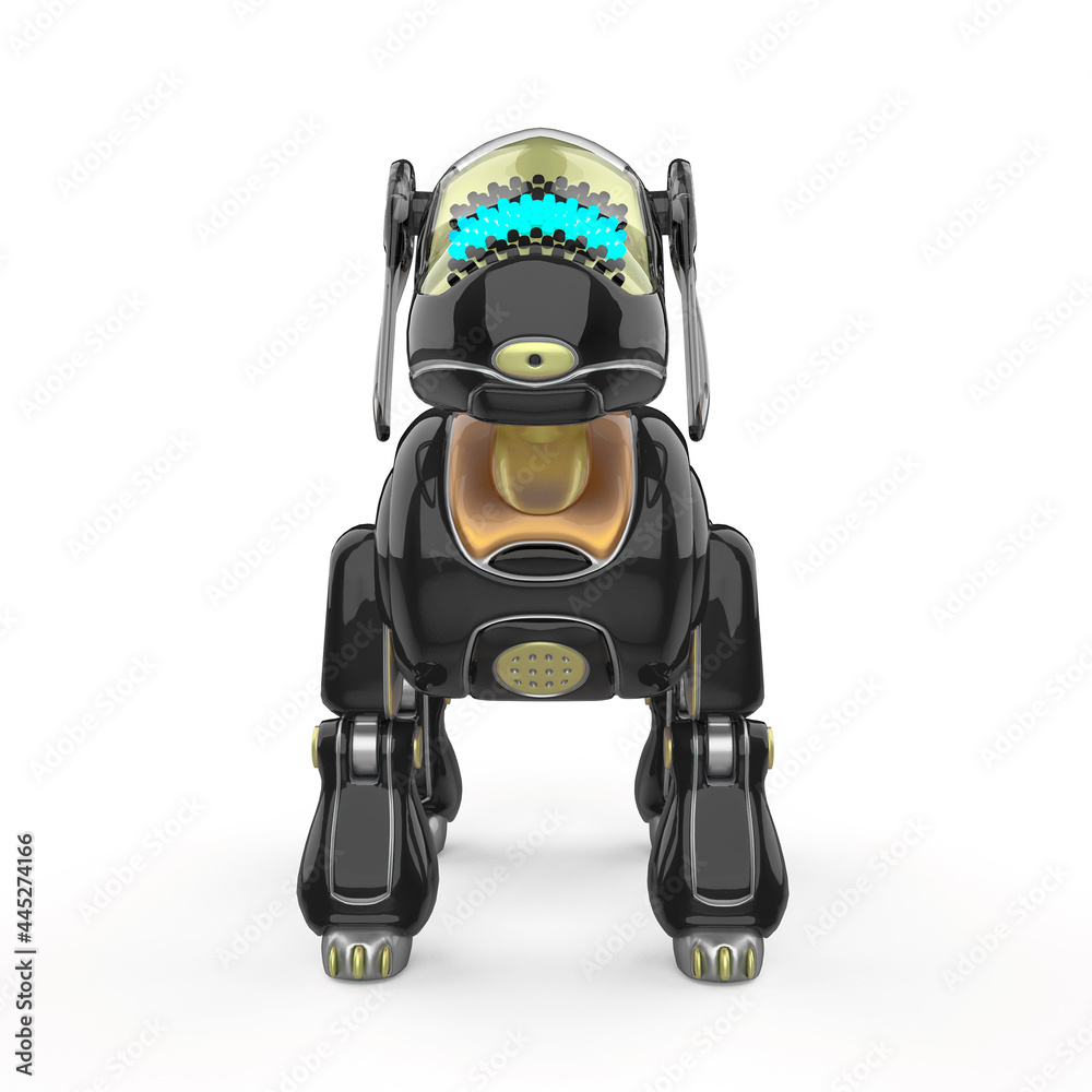 cyber dog cartoon front view cyber dog cartoon front view