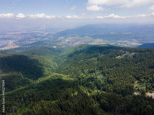 Fototapeta Naklejka Na Ścianę i Meble -  Aerial view of Vitosha Mountain, Bulgaria