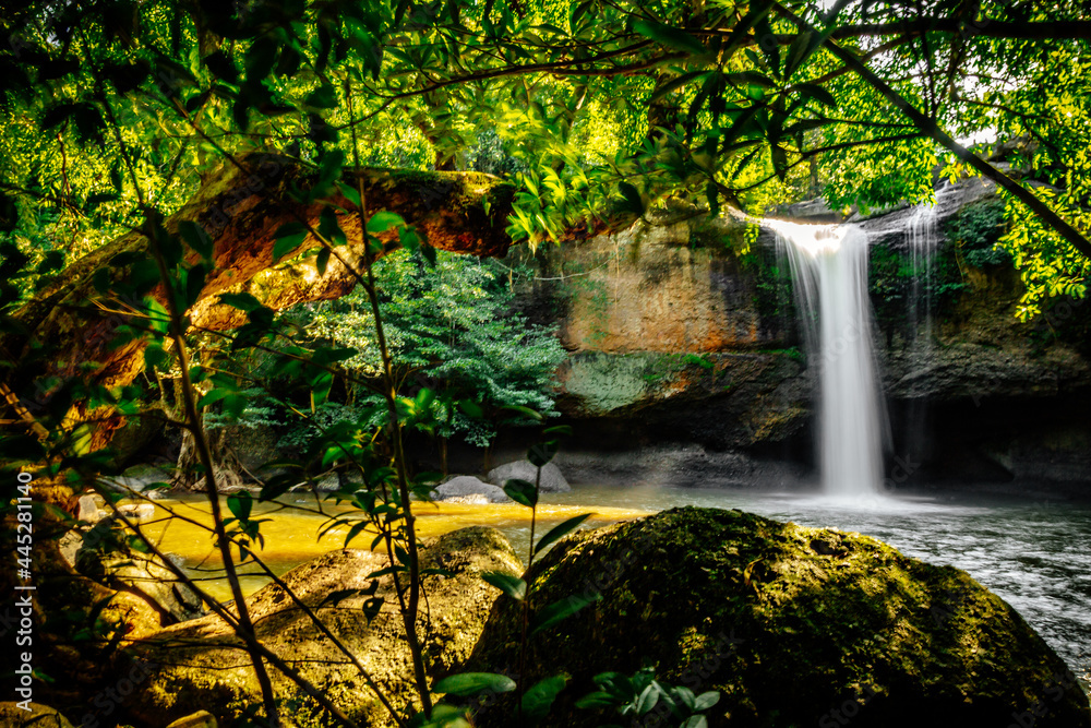 Haew Suwat Waterfall in Khao Yai National Park in Nakhon Ratchasima, Thailand