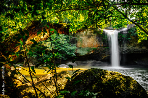 Haew Suwat Waterfall in Khao Yai National Park in Nakhon Ratchasima  Thailand