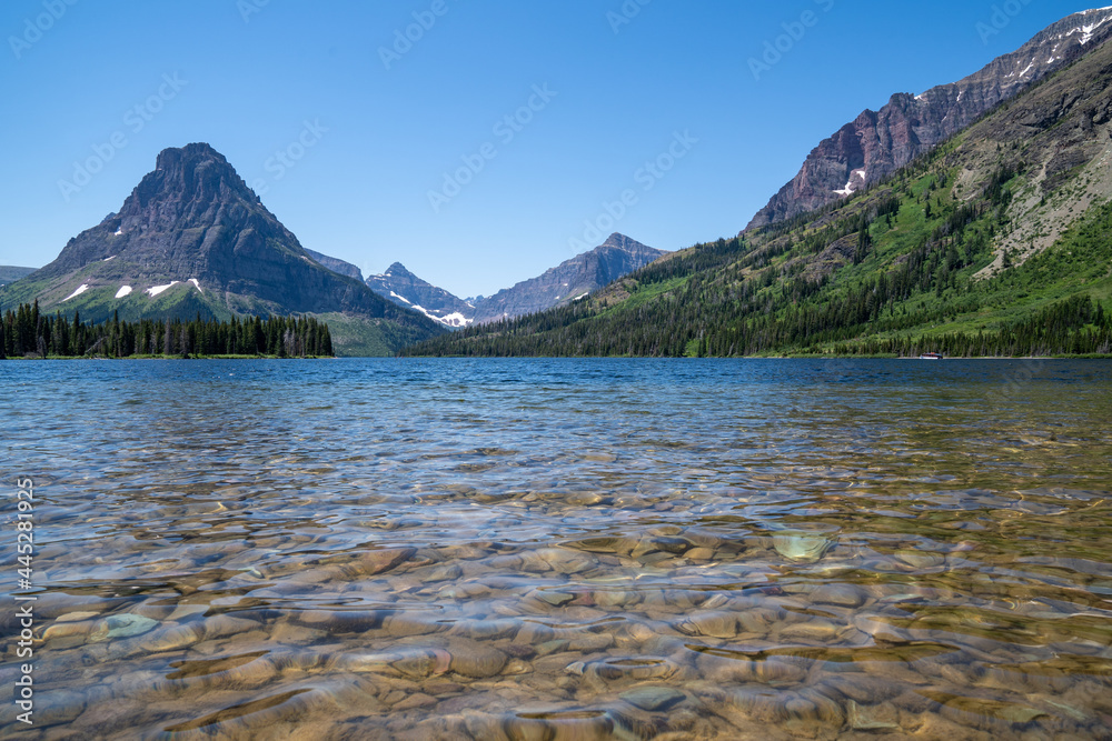 Two Medicine Lake in Glacier National Park in Montana USA