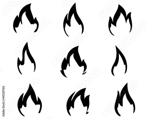 set of fire icons