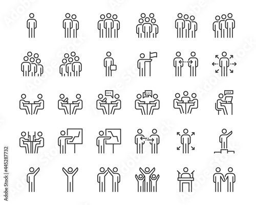 People Icons , Person work group Team Vector photo