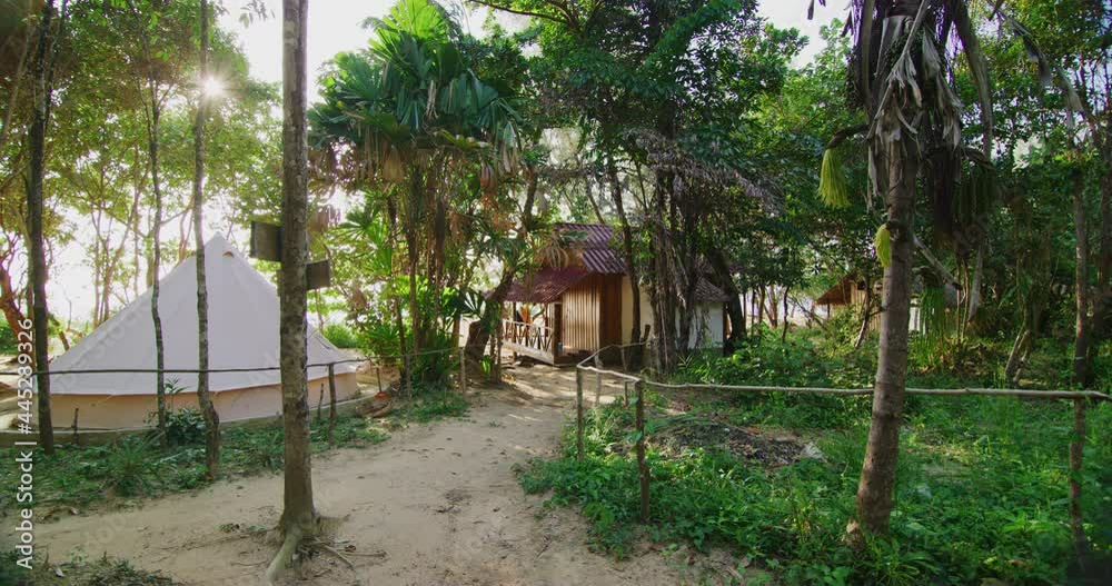 Beach Shacks on Koh Rong Samloem Island Off The Coast Of Sihanoukville, Cambodia Beach Shacks on Koh Rong Samloem Island Off The Coast Of Sihanoukville, Cambodia