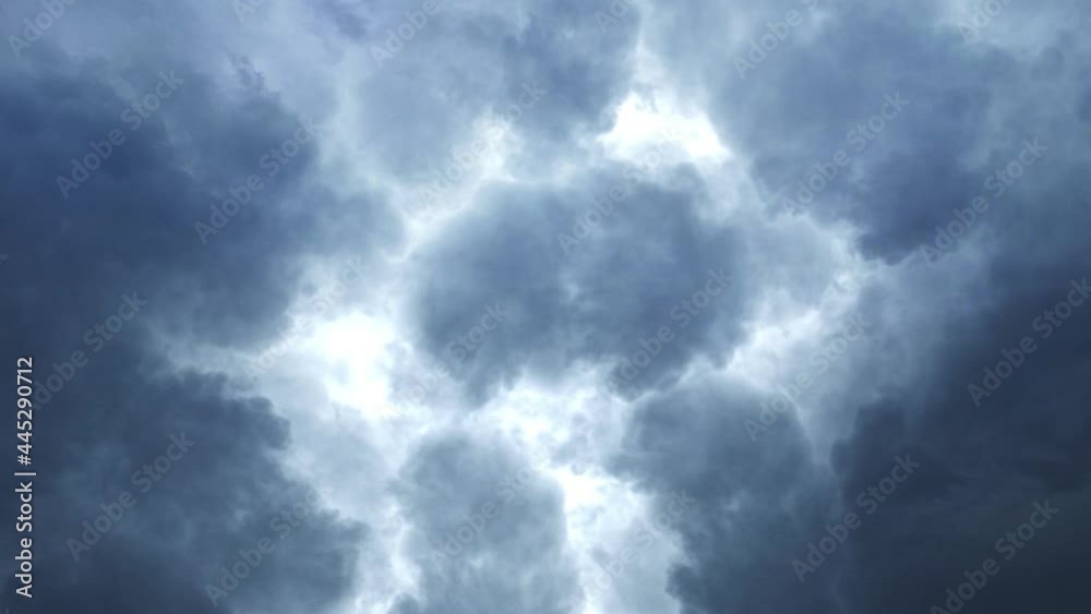 4K timelapse dark clouds and thunderstorm in the sky about to rain. 4K timelapse dark clouds and thunderstorm in the sky about to rain.
