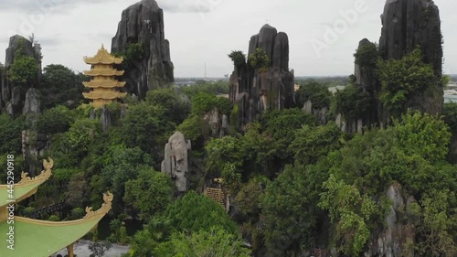 Dai Nam Van Hien, Vietnam - A part of Dai Nam theme park in Binh Duong Province near Ho Chi Minh City - a popular tourist destination (aerial photography) photo