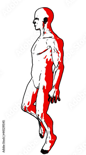 human silhouette astral man ii