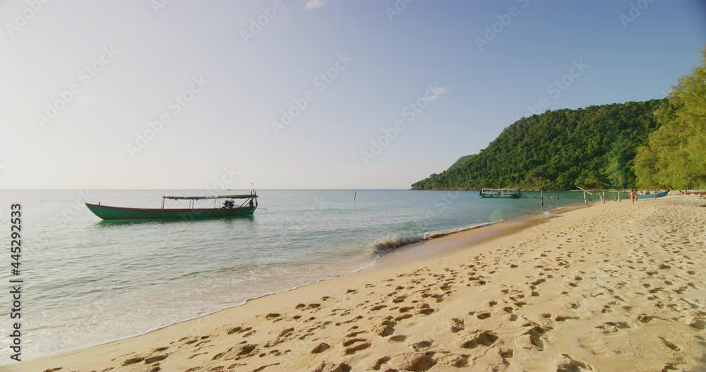 Beaches on Koh Rong Samloem Island Off The Coast Of Sihanoukville, Cambodia
