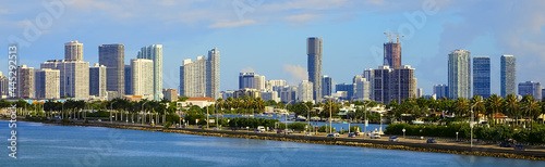         view at  MacArthur Causeway, Miami, USA, Florida. banner size photo