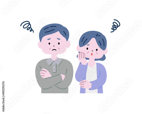 困っている老夫婦