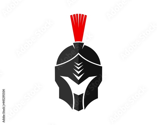 Ancient spartan helmet with luxury design