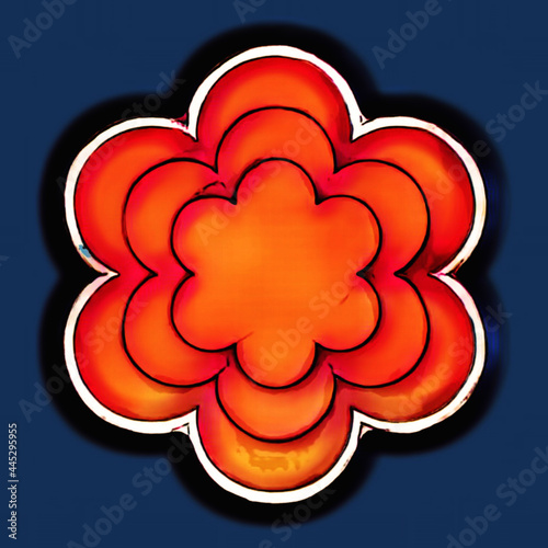 Artistic Flower Pattern Vector Illustration